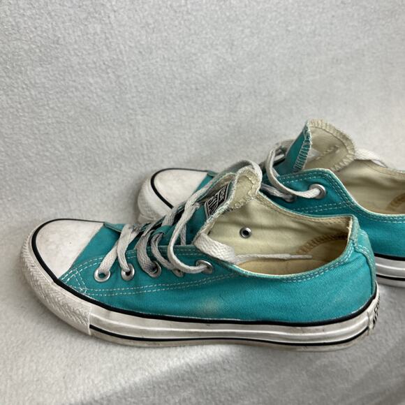 Converse Chuck Taylor All Star Low Canvas Sneakers Teal Blue Mens 4 Women’s 6 - Picture 4 of 10